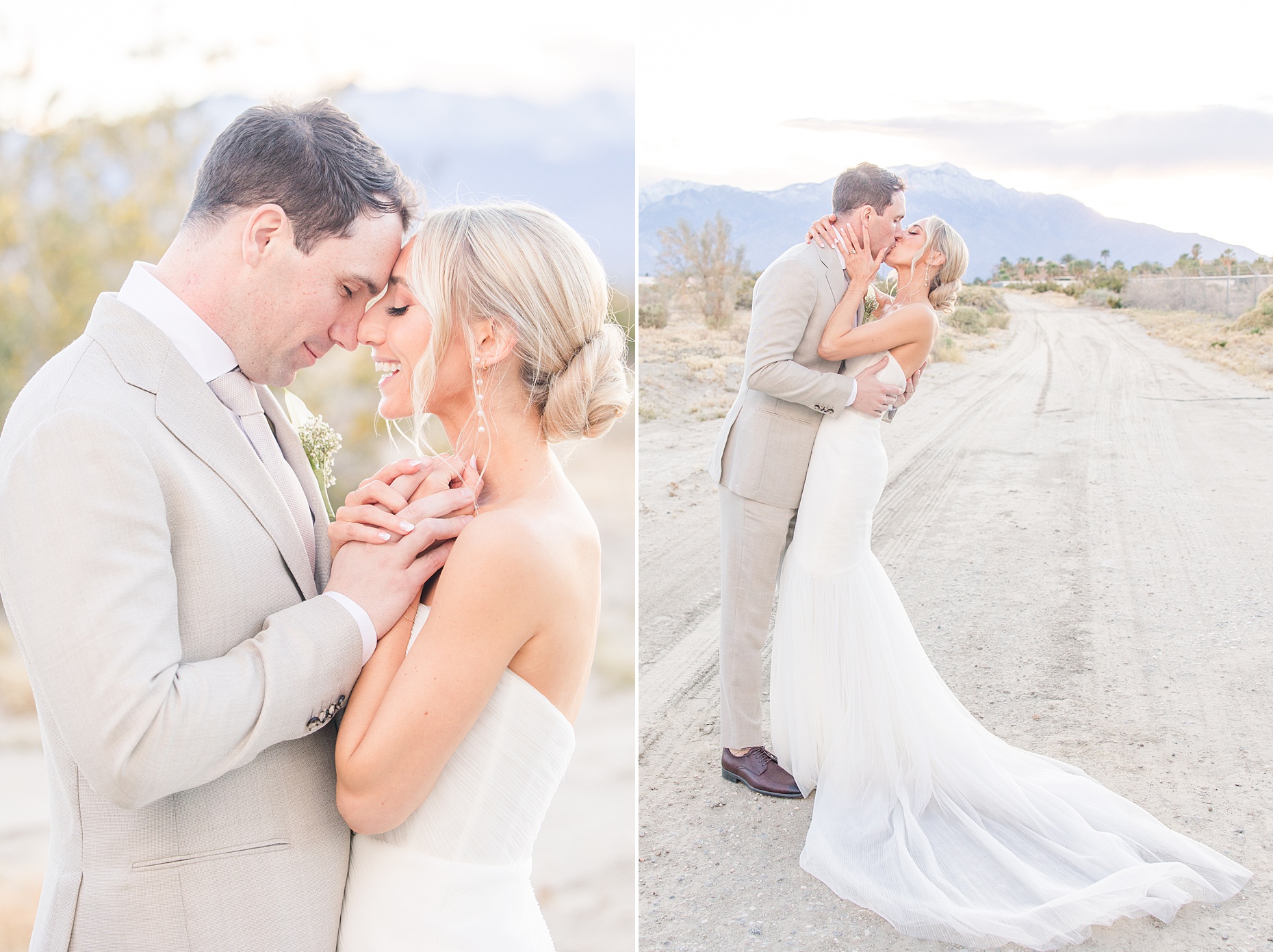 Light and airy wedding photography photographer luxury elopement photographer Palm Springs the estate at via las palmas