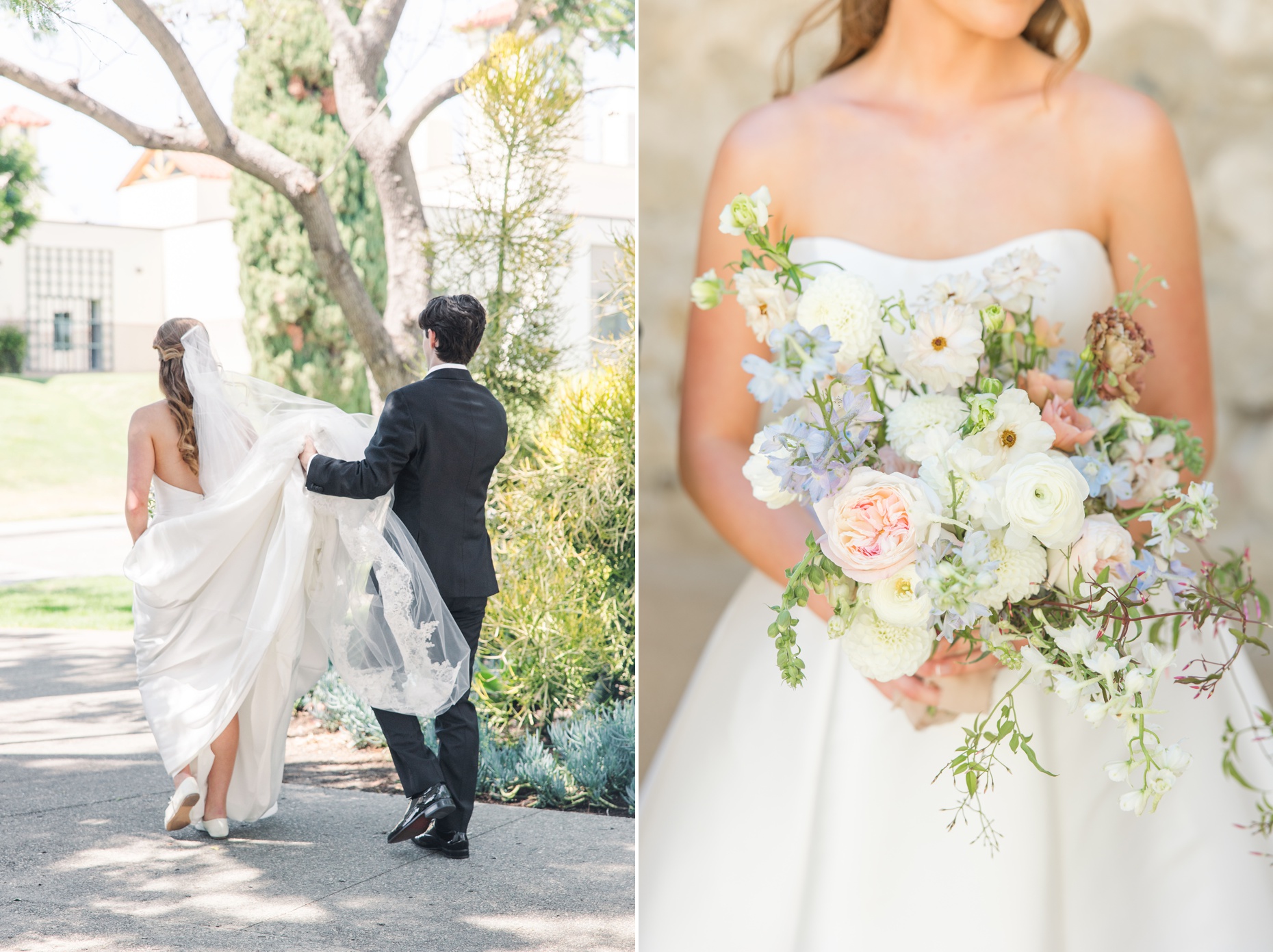 Mission San Juan Capistrano Wedding Photographer Franciscan Gardens Garden Wedding Venue Light and Airy California Photographer Wedding florals