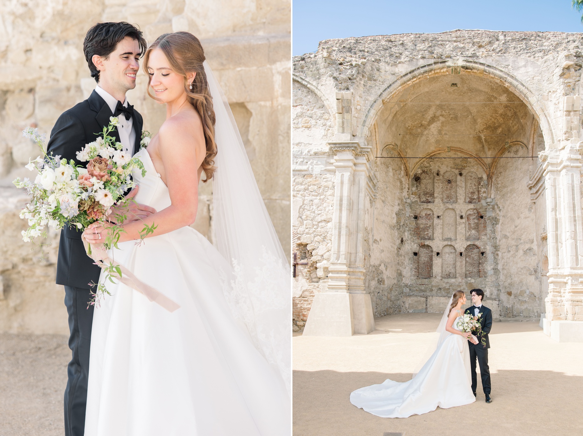Mission San Juan Capistrano Wedding Photographer Franciscan Gardens Garden Wedding Venue Light and Airy California Photographer